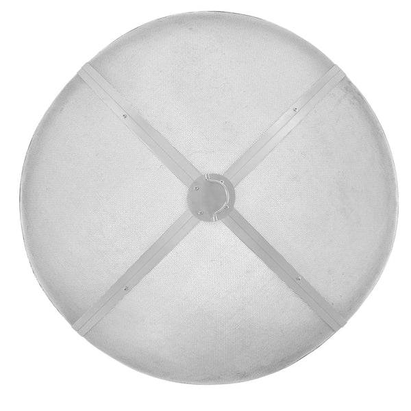 VEVOR Fire Pit Spark Screen Round 40", Reinforced Heavy Duty Steel Metal Cover, Outdoor Firepit Lid, Easy-Opening Top Screen Covers Round with Ring Handle for Outdoor Patio Fire Pits Backyard