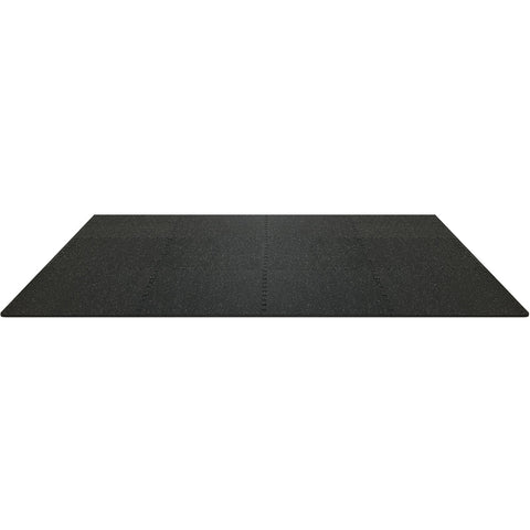 12 PCS 14 mm Thick Gym Floor Mats, 24" x 24" EVA Foam & Rubber Top Interlocking Workout Floor Mats with 4.5 m² Coverage, Waterproof Exercise Puzzle Flooring for Gym, Home, Garage, Basemen