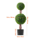 2 Pack 91.4cm Artificial Boxwood Topiary Tree Faux Plant UV Decor In/Outdoor