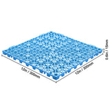 Modular Interlocking Cushion, 55 Pack 30 x 30 cm Splicing Drainage Mats, Soft PVC Interlocking Drainage Floor Tiles, Non-Slip Drainage Holes for Restroom, Bathroom, Kitchen, Pool, Wet Area, Blue