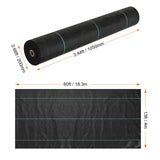 13FTx60FT Premium Heavy Duty Weed Barrier Landscape Fabric, 5OZ Woven Geotextile Fabric Under Gravel, High Permeability for Weed Blocker Weed Mat, Driveway Fabric, Weed Control Garden Cloth