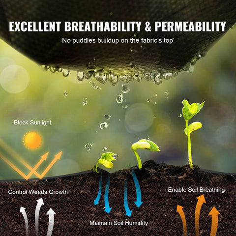 Weed Barrier Landscape Fabric, 3.28*164FT Heavy Duty Garden Weed Fabric, Woven PP Weed Control Fabric, Driveway Fabric, Geotextile Fabric for Landscaping, Ground Cover, Weed Blocker Weed Mat