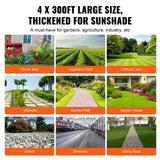 4FTx300FT Premium Heavy Duty Weed Barrier Landscape Fabric, 3.2OZ Woven Geotextile Fabric Under Gravel, High Permeability for Weed Blocker Weed Mat, Driveway Fabric, Weed Control Garden Cloth
