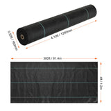 4FTx300FT Premium Heavy Duty Weed Barrier Landscape Fabric, 3.2OZ Woven Geotextile Fabric Under Gravel, High Permeability for Weed Blocker Weed Mat, Driveway Fabric, Weed Control Garden Cloth
