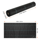 Weed Barrier Landscape Fabric, 6*100FT Heavy Duty Garden Weed Fabric, Woven PP Weed Control Fabric, Driveway Fabric, Geotextile Fabric for Landscaping, Ground Cover, Weed Blocker Weed Mat, Black