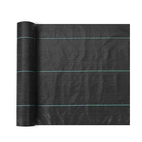 Weed Barrier Landscape Fabric, 6*100FT Heavy Duty Garden Weed Fabric, Woven PP Weed Control Fabric, Driveway Fabric, Geotextile Fabric for Landscaping, Ground Cover, Weed Blocker Weed Mat, Black