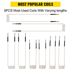 VEVOR Induction Heater Coil Kit Induction Coils 8PCS For Removing Rusty Bolts