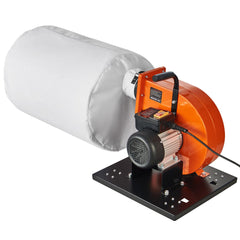 VEVOR Dust Collector, 1HP 460 CFM Air Flow, Rolling Dust Collector with 80L Large Dust Collection Bag, 2.5 Micron Bag Filtration, Industrial Workshop Mobile Wood Dust Container with Handle and Wheels