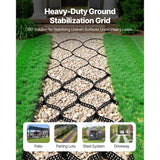 Ground Grid 2-Inch Depth Geocell Grid 16.4x6.5FT / 5000x1980mm for Gravel