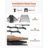 Ground Grid 2-Inch Depth Geocell Grid 16.4x6.5FT / 5000x1980mm for Gravel