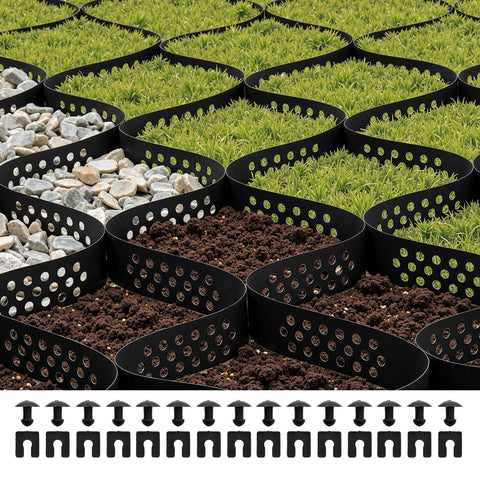 Ground Grid 2-Inch Depth Geocell Grid 16.4x6.5FT / 5000x1980mm for Gravel