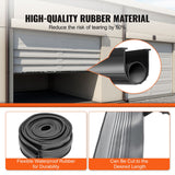 Garage Door Seals Bottom Rubber, U Shape +O Ring Combination Garage Door Bottom Weather Seal, 10ft Weatherproofing Garage Door Seal, 5/16 inch T-ends and 3 3/4 inch Width, for Doors, Black