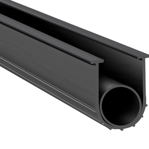 Garage Door Seals Bottom Rubber, U Shape +O Ring Combination Garage Door Bottom Weather Seal, 10ft Weatherproofing Garage Door Seal, 5/16 inch T-ends and 3 3/4 inch Width, for Doors, Black
