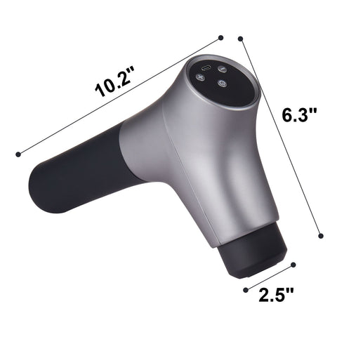 Massage Gun Deep Tissue, Percussion Muscle Massager for Athletes - with 6 Speed Levels & 4 Massage Heads, 12V 2500mAh Batteries, Handheld Electric Massage Gun for Pain Relief, Muscle Relaxation