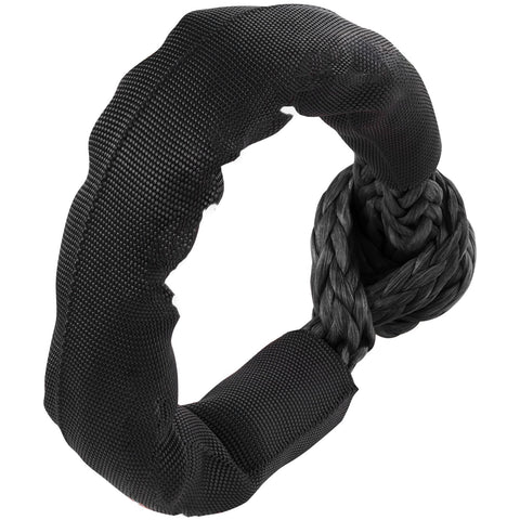 Synthetic Soft Shackle Rope, 2 Pack 12.7 x 558.8 mm 20 Ton Breaking Strength, Recovery Tow Shackles with Extra 2 Sleeves and Storage Bag for UTV, ATV, Trucks, Jeep, Off-Road Vehicles, Black