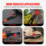 Synthetic Soft Shackle Rope, 2 Pack 12.7 x 558.8 mm 20 Ton Breaking Strength Recovery Tow Shackles with Extra 2 Sleeves and Storage Bag for UTV, ATV, Trucks, Jeep, Off-Road Vehicles Towing, Red