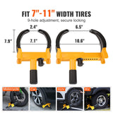 Wheel Lock, 2 Packs Universal Wheel Clamp Lock, Adjustable Anti Theft Trailer Lock Wheel Clamp, Heavy-duty Steel Tire Lock for ATV RV SUV Car Golf Cart Boats Motorcycles, with 6 Keys