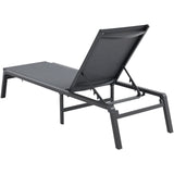 Chaise Lounge Chair Outdoor Patio Lounge Chair Adjustable 5-Position 2 pcs