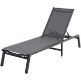 Chaise Lounge Chair Outdoor Patio Lounge Chair Adjustable 5-Position 2 pcs