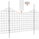 Garden Fence, 75×93 cm Animal Barrier Fence, Underground Decorative Garden Fencing with 6.38 cm Spike Spacing, Metal Dog Fence for the Yard and Outdoor Patio, 5 Pack