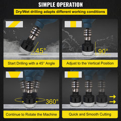 VEVOR Diamond Drill Bits 6PCS Diamond Hole Saw 20/35/40/50/55/68mm Tile Hole Saw Kit Vacuum Brazed Diamond Drill Bit 0.59in/15mm Segment Tile Hole Saw w Storage Case for Tile Ceramic Porcelain Marble