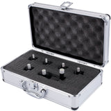 Diamond Drill Bits 7PCS Diamond Hole Saw 6/6/8/8/10/12/14mm Tile Hole Saw Kit Vacuum Brazed Diamond Drill Bit 0.59in/15mm Segment Tile Hole Saw w Storage Case for Tile Ceramic Porcelain Marble