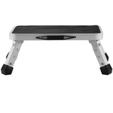 Step Stool 1-Step 150KG Capacity, Folding Steel Step Ladder 3 Adjustable Height, Portable Toddler Step Stools for Adults, Non-Slip Sturdy Step Ladders for Office, RVs, Pets, Bathrooms,Bedrooms