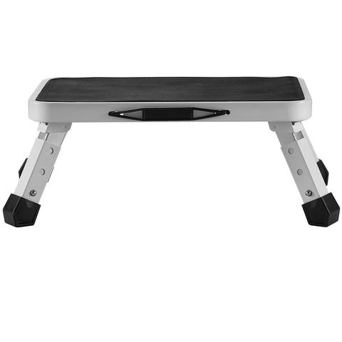 Step Stool 1-Step 150KG Capacity, Folding Steel Step Ladder 3 Adjustable Height, Portable Toddler Step Stools for Adults, Non-Slip Sturdy Step Ladders for Office, RVs, Pets, Bathrooms,Bedrooms