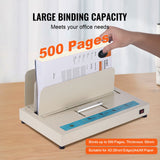 Thermal Binding Machine, 500 Sheets Capacity Book Binding Machine, Thermal Book Binder 50mm Binding Thickness A3(Short Edge)/A4/A5 Document, with Infrared Optical Detection