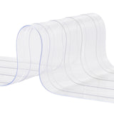 Strip Curtain, 3048 cm L x 30.5 cm W x 3 mm Thickness, Clear Ribbed PVC Curtain Strip Door Bulk Roll, Plastic Door Strips for Doorway of Supermarket, Garage, Warehouse, Barn, Pet Animal House