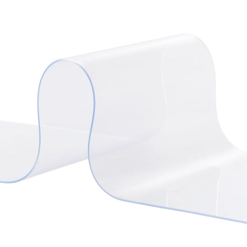 Strip Curtain, 3048 cm L x 30.5 cm W x 3 mm Thickness, Clear PVC Smooth Curtain Strip Door Bulk Roll, Plastic Door Strips for Doorway of Supermarket, Garage, Warehouse, Barn, Pet Animal House