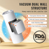 8 Pack Straight Sublimation Tumblers, 30 oz Blank Tumbler Bulk, Stainless Steel Double Wall Tumbler Cups with Straw, Lid, Brush, Base, Shrink Wrap, Gift Box, for Heat Press and Heat Transfer