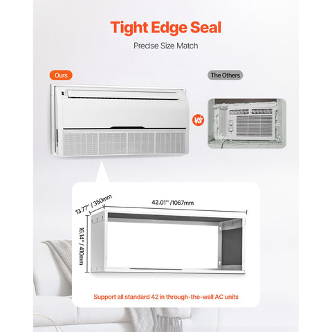 Air Conditioner Wall Sleeve 42 in Universal Through the Wall AC Sleeve