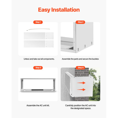 Air Conditioner Wall Sleeve 42 in Universal Through the Wall AC Sleeve