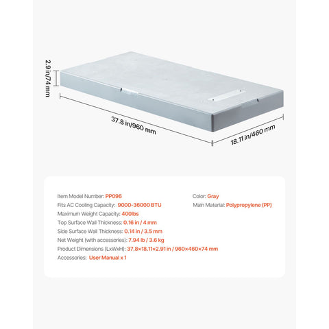 Mini Split Pad for 9000-36000 BTU Anti Vibration Outdoor Pads
