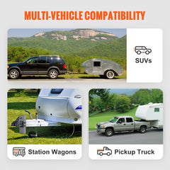 VEVOR Adjustable Trailer Coupler, 2-5/16" Hitch Ball, 15000 lbs Capacity, Heavy Duty Cast Channel-Mount Coupler with Hardware Kit, Ideal for Towing Station Wagons, Pickup Trucks, SUVs, Black Coating