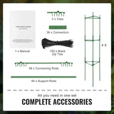 4 Packs Tomato Cages for Garden 1620 mm Tomato Plant Stakes Support Cage