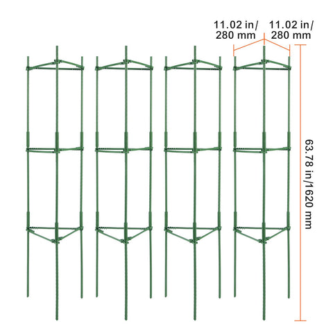 4 Packs Tomato Cages for Garden 1620 mm Tomato Plant Stakes Support Cage