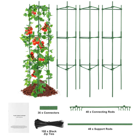 4 Packs Tomato Cages for Garden 1620 mm Tomato Plant Stakes Support Cage