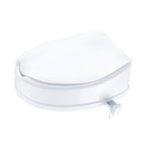Raised Toilet Seat, 100 mm Height Raised, 136 kg Weight Capacity, Universal Toilet Seat Riser, Screw Rod Locking, with Toilet Seat, for Elderly, Handicap, Patient, Pregnant, Medical