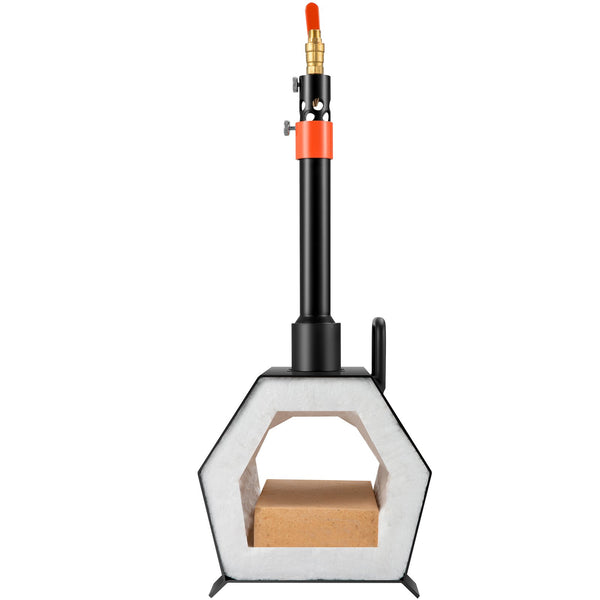 VEVOR Propane Forge Portable, Single Burner Tool and Knife Making, Large Capacity Blacksmith Farrier Forges, Mini Furnace Blacksmithing, Gas Forging Tools and Equipment, Complete Kit