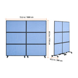 Acoustic Room Divider Partition Panel Privacy Screen 2 Pack Indigo Blue
