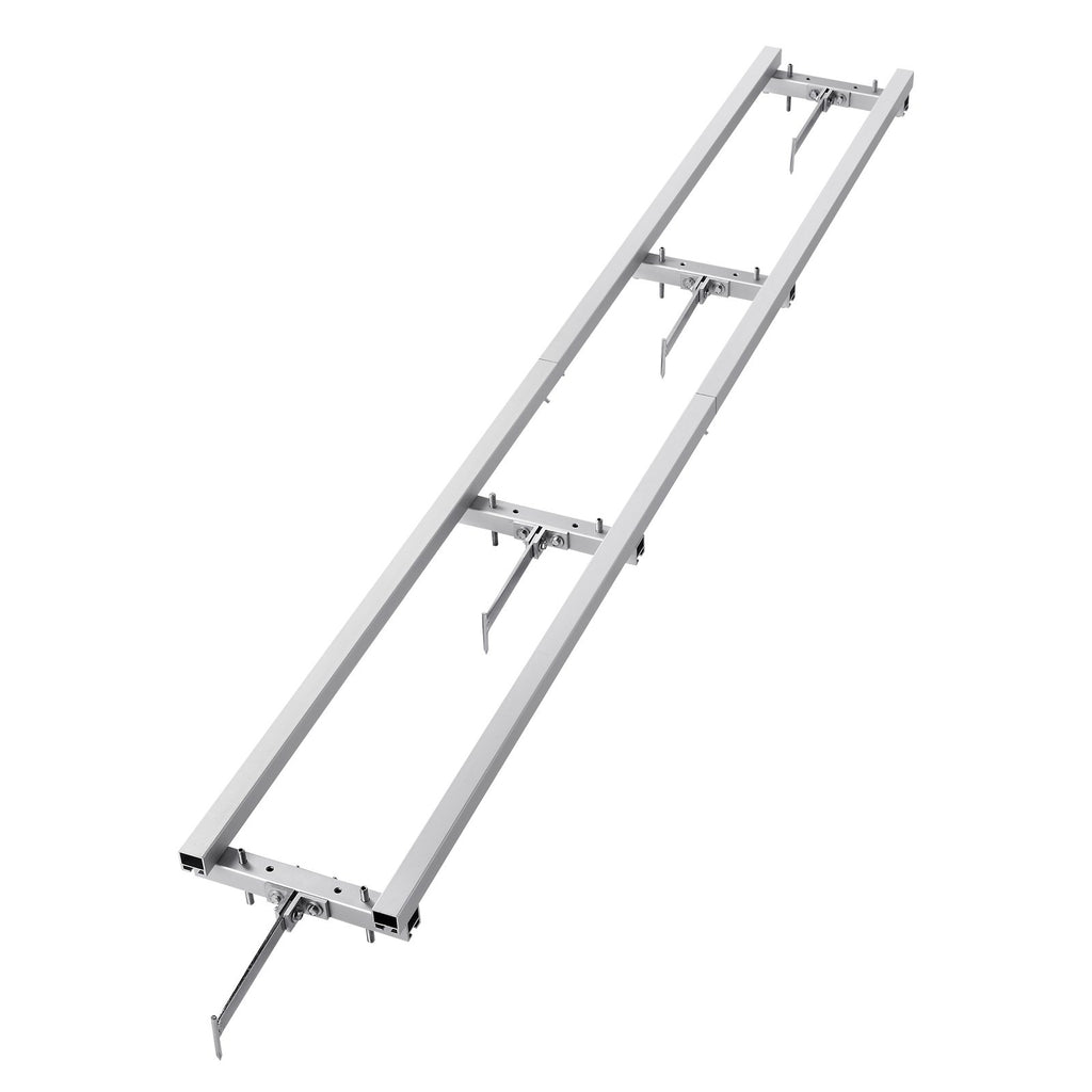 Rail Mill Guide System, 9 ft Milling Guide, 4 Crossbar Kits Chainsaw Mill Rail Guide, Aluminum Adjustable Saw Mill Rail System Work with Chainsaw Mills for Builders and Woodworkers