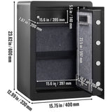 Safe 2.2 Cubic Feet Home Safe Steel for Cash Gold 15.75x13x23.6 inch