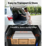 Portable Tradeshow Podium Table, 785 x 380 x 1815 mm, Display Exhibition Counter Stand Booth Fair with Wall, Foldable Promotion Retail Bar Table Pop Up Podium with Storage Rack/Carrying Bag