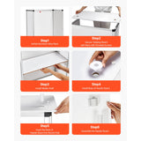 Portable Tradeshow Podium Table, 785 x 380 x 1815 mm, Display Exhibition Counter Stand Booth Fair with Wall, Foldable Promotion Retail Bar Table Pop Up Podium with Storage Rack/Carrying Bag