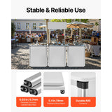 Portable Tradeshow Podium Table, 785 x 380 x 1815 mm, Display Exhibition Counter Stand Booth Fair with Wall, Foldable Promotion Retail Bar Table Pop Up Podium with Storage Rack/Carrying Bag
