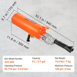 Tire Bead Seater, 2.1 Gal/8 L Air Tire Bead Blaster, 120 PSI Handheld Bead Bazooka, Upgraded Portable Tire Inflator Tool, 85-116 PSI Operating Pressure for Tractor Truck ATV Car
