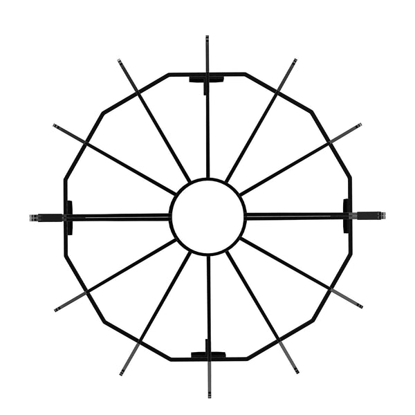 VEVOR Log Grate, 27 inch Heavy Duty Wheel Fire Grate with 6 Support Legs, Solid Powder-coated Steel Bars, Log Firewood Burning Rack Holder for Wood Stove and Outdoor Camping Fire Pit