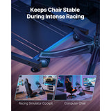 Racing Wheel Stand, Adjustable & Foldable Simulator Stand for Logitech G29 G27 G920 G923, Thrustmaster T300RS T300GT T248 TS-PC TSXW Gaming Cockpit,Pedals Simulator NOT Included